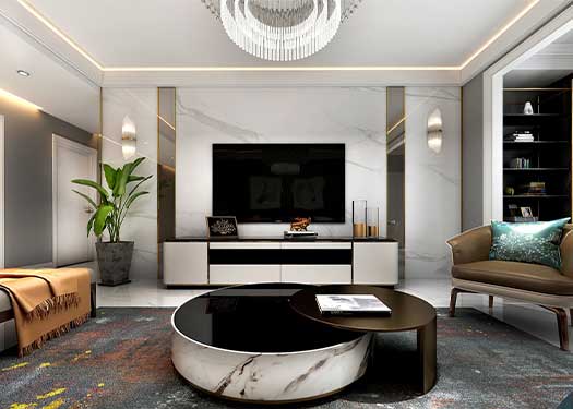 海珀蘭軒133平米現代輕奢風格效果圖