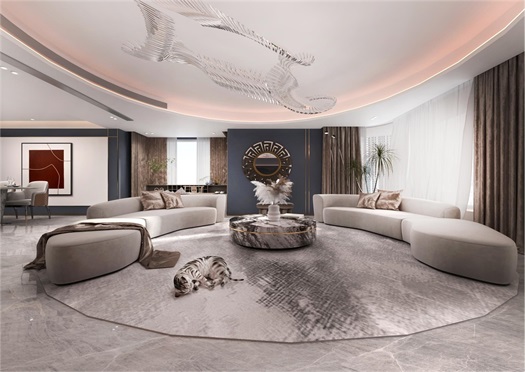 天山熙湖175平米現代風效果圖