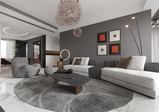 中房西悅府138㎡后現代裝修效果圖