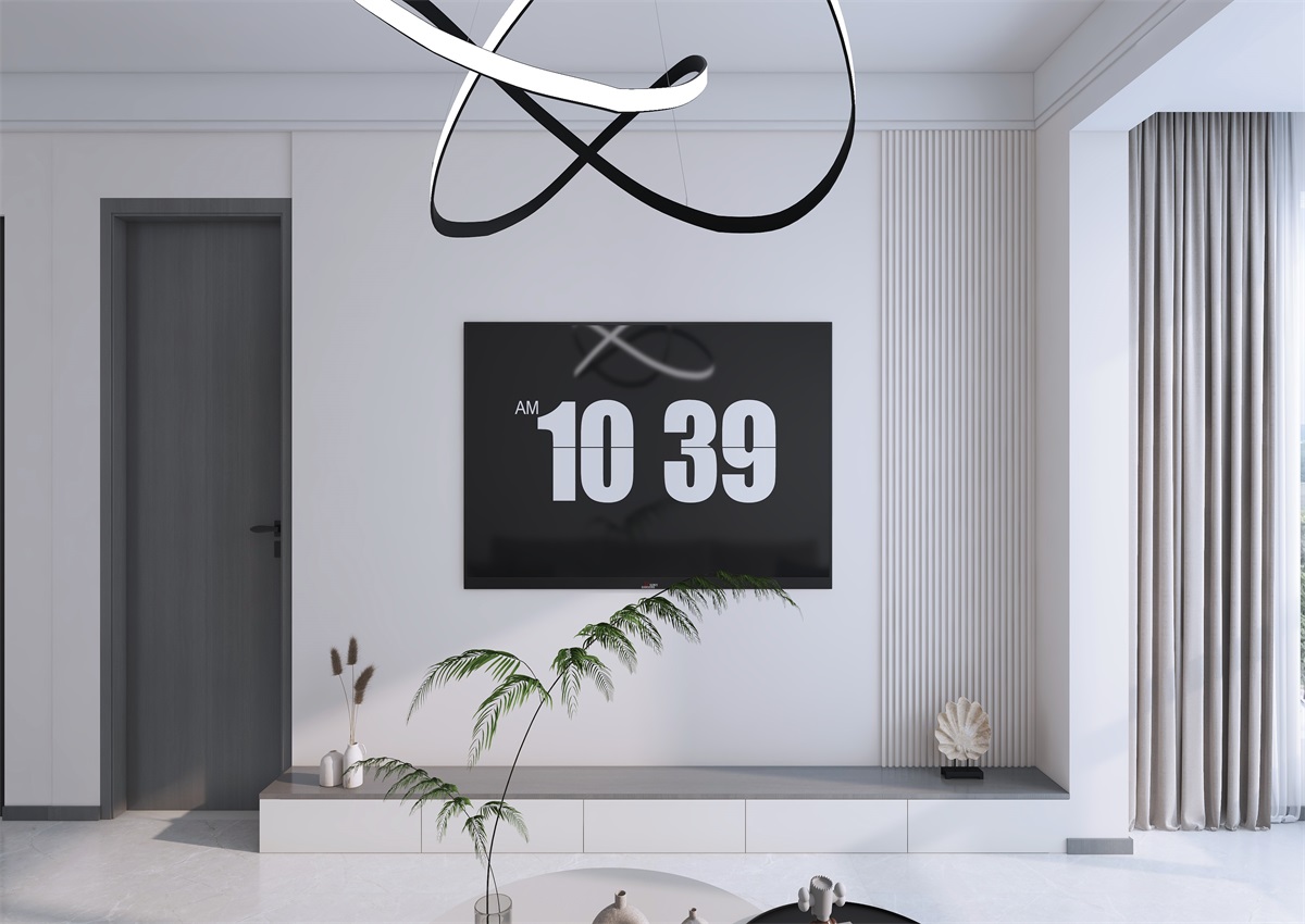 攬秀苑110㎡ | 小戶型裝修模板來了！現(xiàn)代簡約風(fēng)+黑白灰百看不膩
