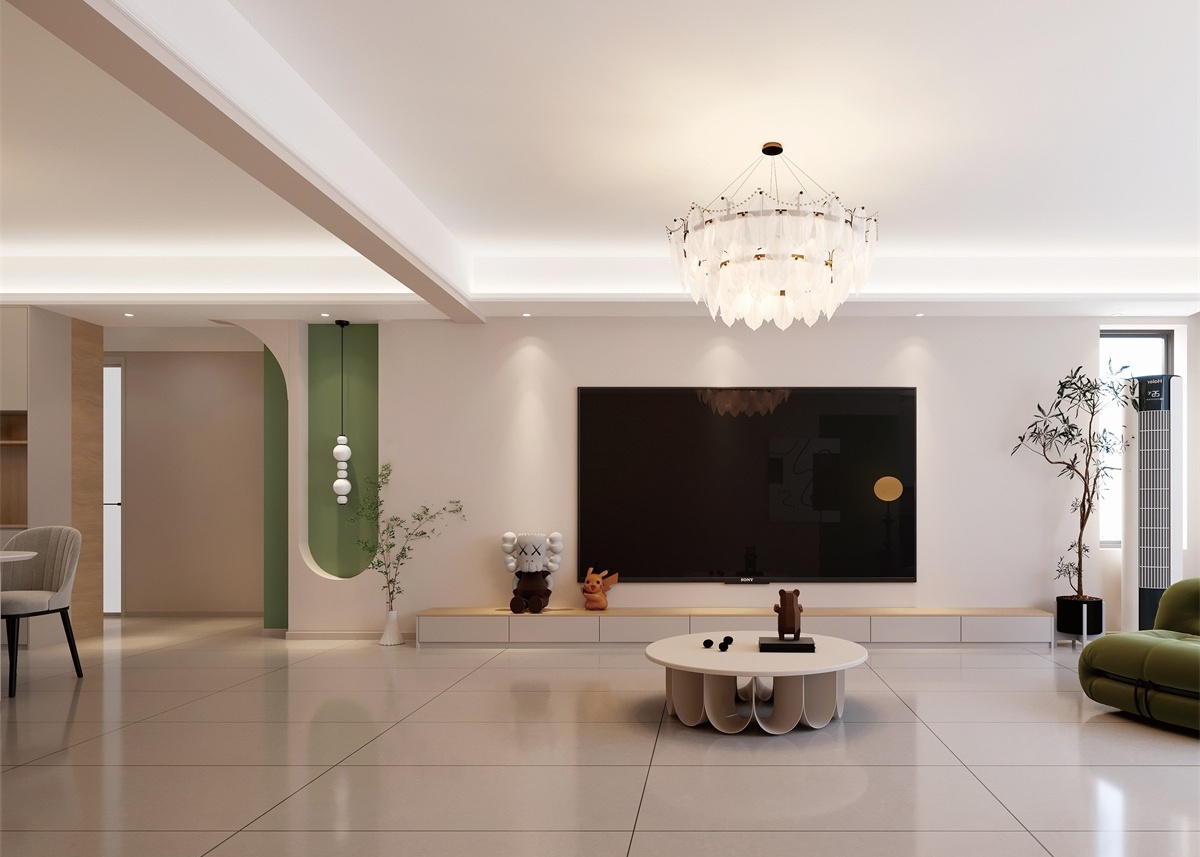 中海河山郡 | 133㎡輕法式浪漫，『奶油白+薄荷綠』美的剛剛好！