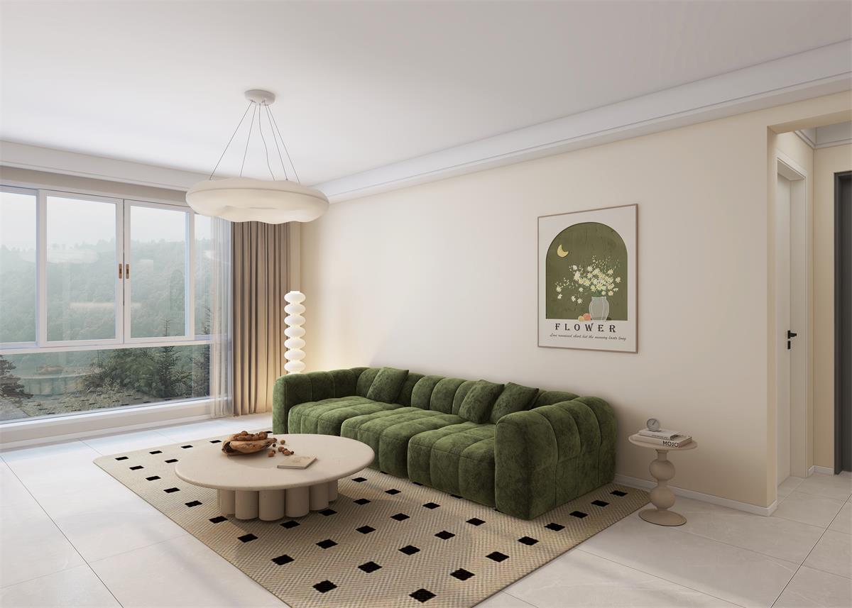 泰雲(yún)庭116㎡ | 奶油白+橄欖綠打造的輕法式小家，清新又自然！